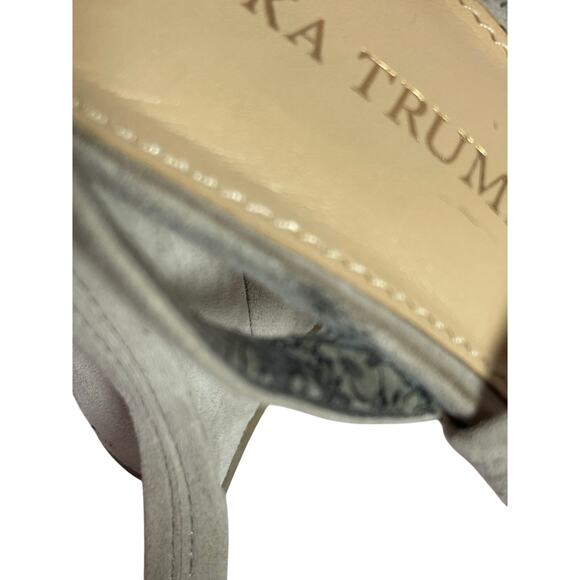 Ivanka Trump Taupe Suede Lace Up Strappy Heel 8 1/2 - Picture 6 of 8